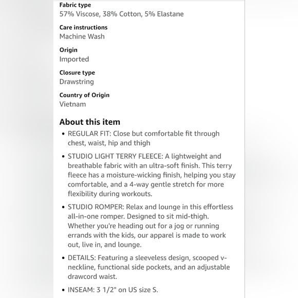 V-neck sleeveless shorts romper size xl navy‎ - Picture 4 of 8